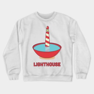 Lighthouse in a bowl Crewneck Sweatshirt